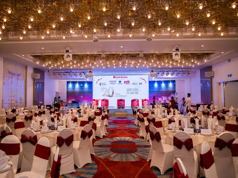 Buổi setup trước khi diễn ra sự kiện 